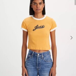 Levi's Women's Yellow Crop Top